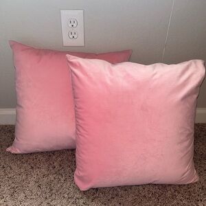 Set of two- bubblegum pink throw pillows